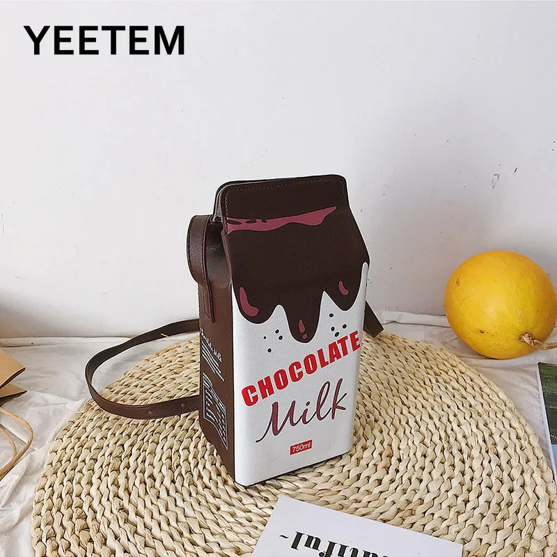 

Creative Milk Box Women Shoulder Bags Designer Cute Fruit Print Lady Messenger Crossbody Bags Harajuku Female Small Purses 2020