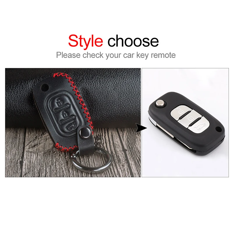 Складной кожаный чехол для ключа автомобиля Lada Priora Sedan sport Vesta Largus Kalina Granta X-Ray XRay