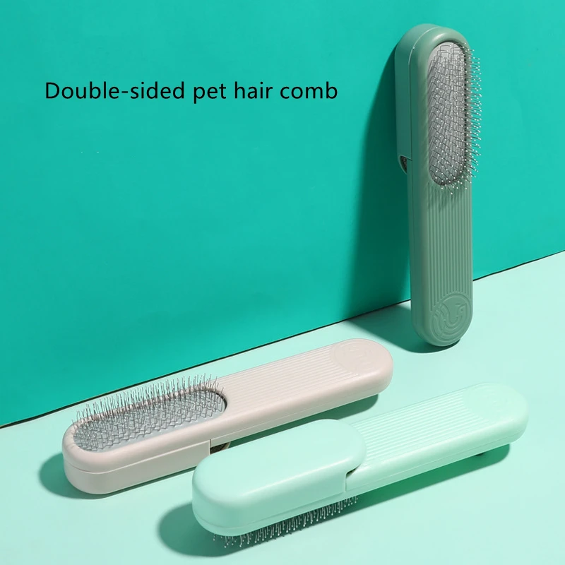 

Fashion new pet comb cat comb de-floating hair comb brush cat hair cleaner dual-use comb licking cat artifact sticky hair device
