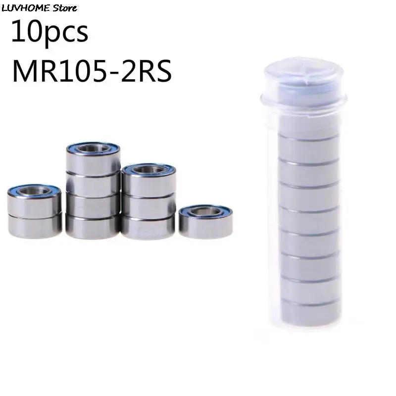 Шарикоподшипник 5x10x4 мм 10 шт./компл. MR105-2RS шарикоподшипник из нержавеющей стали