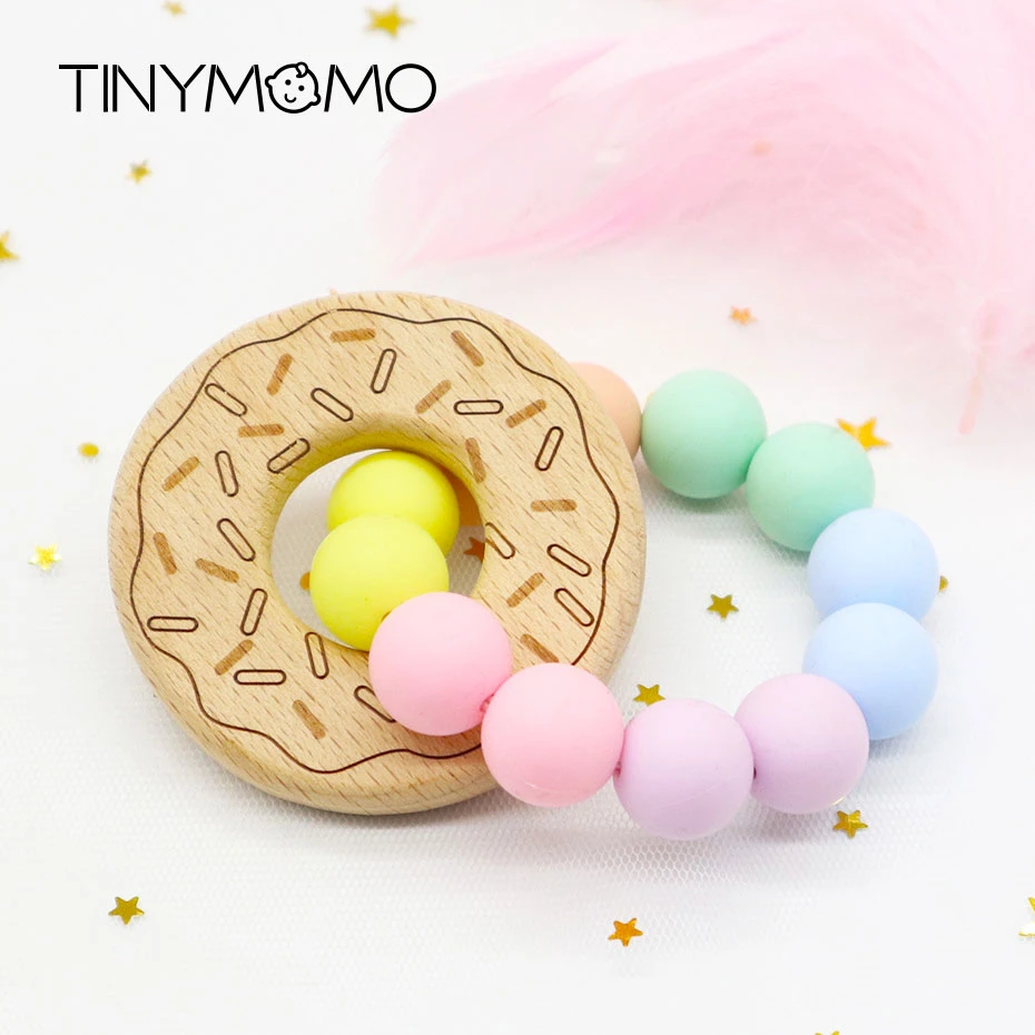 Деревянный Прорезыватель для зубов детей детские деревянные погремушки игрушки