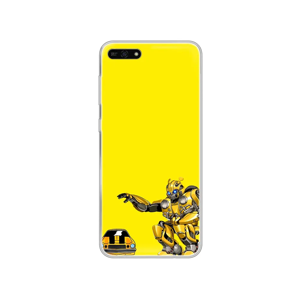 Прозрачный чехол для телефона с трансформерами Bumblebee autobot funda HUAWEI honor mate 7A 8S 8X 9 9X 10 20