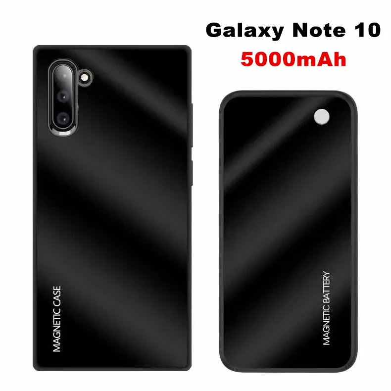 Беспроводной магнитный чехол для зарядного устройства для samsung Galaxy Note 10 Plus, чехол для питания 5000 мА/ч, чехол для внешнего зарядного устройства - Цвет: For Note 10