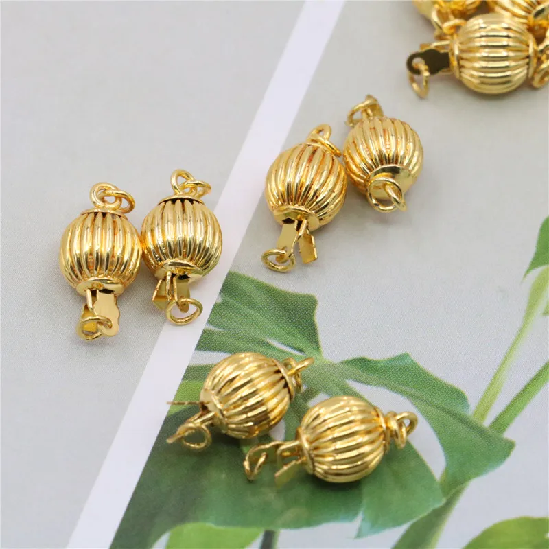 Бесплатная доставка позолоченная застежка оптовая продажа 10 шт 8 мм аксессуары Diy