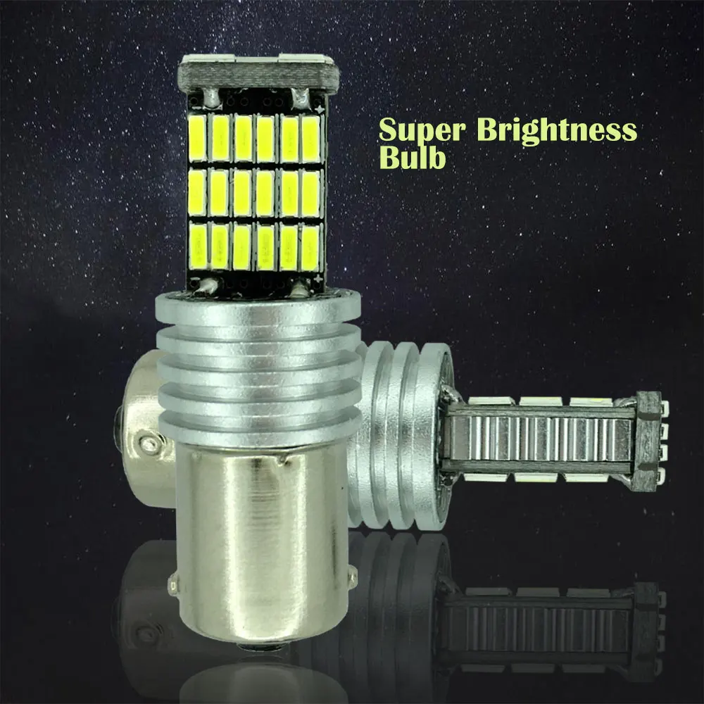 1157 светодисветодиодный P21/5 Вт BAY15D P21W 1156 BA15S светодиодный ная лампа 4014 45SMD
