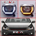 Набор DRL для модификации биксеноновых фар для Volkswagen Jetta 12-17, галогеновая фара Hella 3R, автомобисветильник фара, освещение, освещение, стартовый комплект для модификации