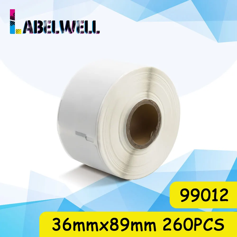 Labelwell 1 рулон 260 шт. адресных этикеток 99012 термальная бумага LW 99010 11352 11355 для DYMO