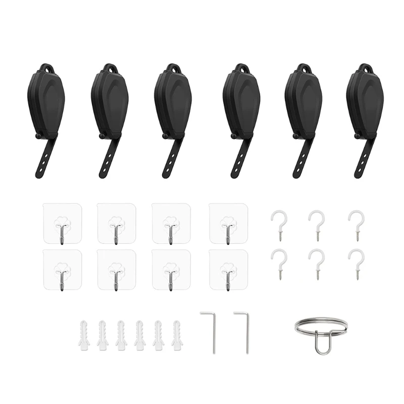 

6PCS Silent VR Cable Pulley System for oculus Quest 2 VR Cable Management