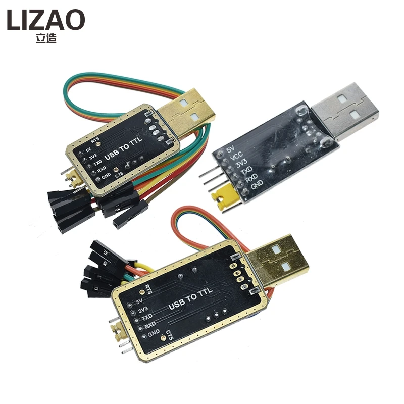 Плата микроконтроллера CH340 с USB на TTL CH340G небольшая пластина для щетки проводом