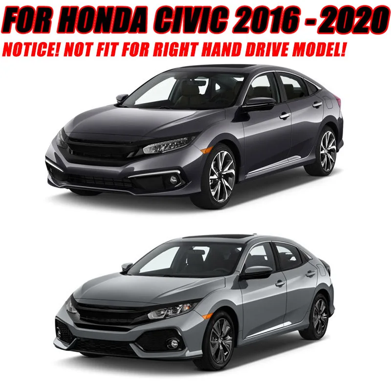 Для Honda Civic 2016 2017 2018 2019 2020 боковая дверная ручка из углеродного волокна