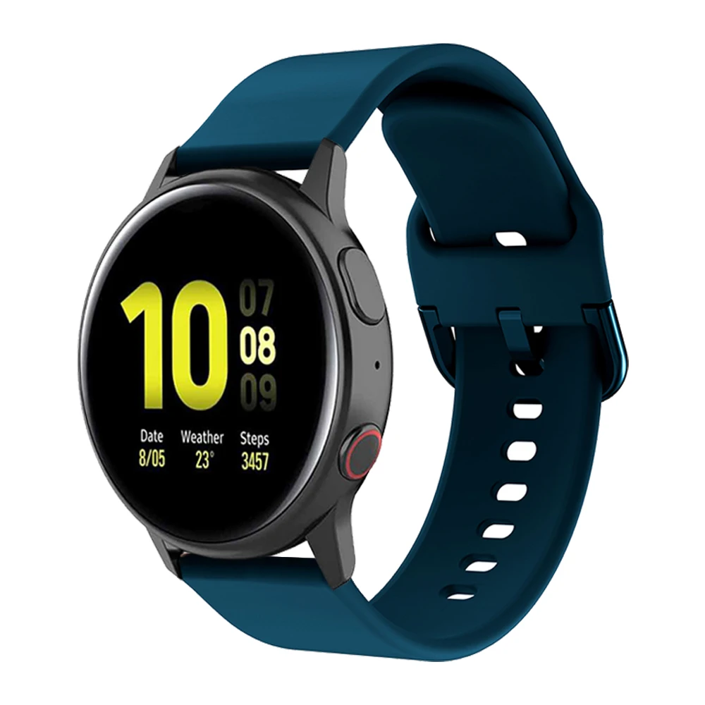 20mm Silicone strap for Samsung Galaxy Watch Active 2 40 44mm band for Amazfit GTS Bip S/Haylou LS02/COLMI P8 Bracelet Watchband