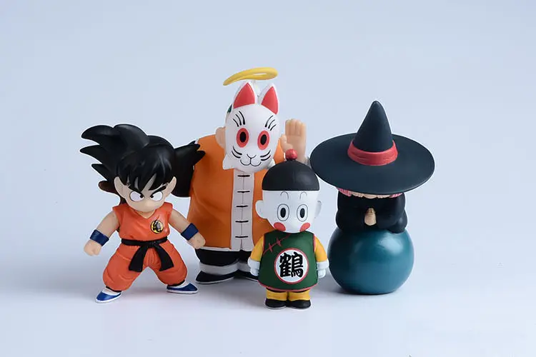 [TOP] 4 шт./лот аниме 10 15 см Super saiyan Z Sun Goku Master Roshi Gohan набор игрушек ПВХ экшн фигурка