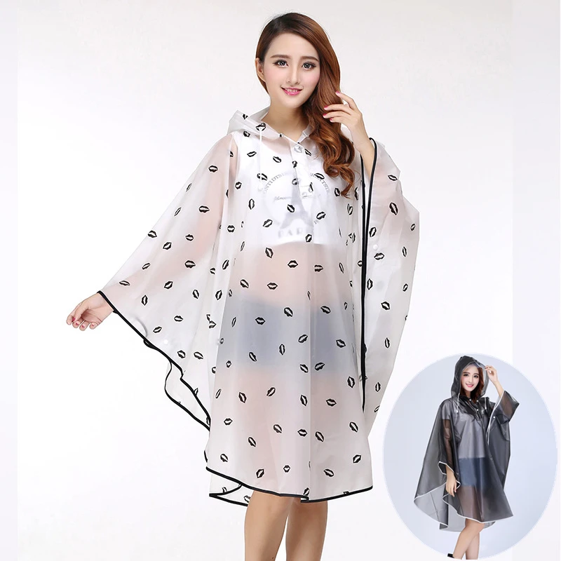 Новое пончо для мотоцикла велосипеда модный дождевик с принтом губ