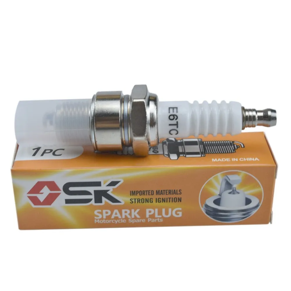5 шт./10 шт. запчасти для мотоцикла зажигания E6TC свечи 2 х тактный двигатель