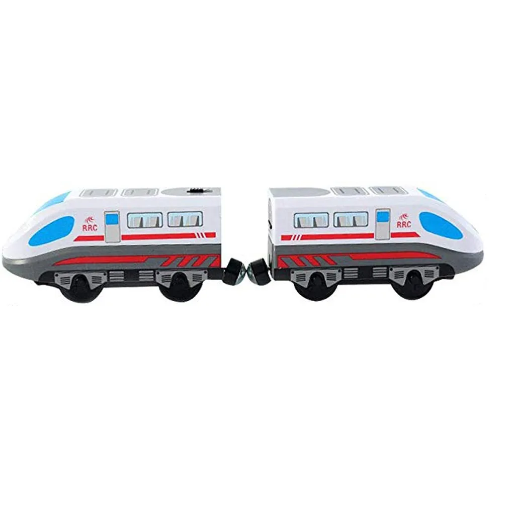 

Wooden Fence Alloy Electric Locomotive Children Toys Gordon Front Compartment Interesting Engine Train Educational Toy