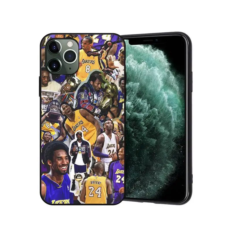 

phone cases for iphone 11 PRO MAX xr X XS 6S 7 8 PLUS SE 2020 cases cover black Mamba King LA