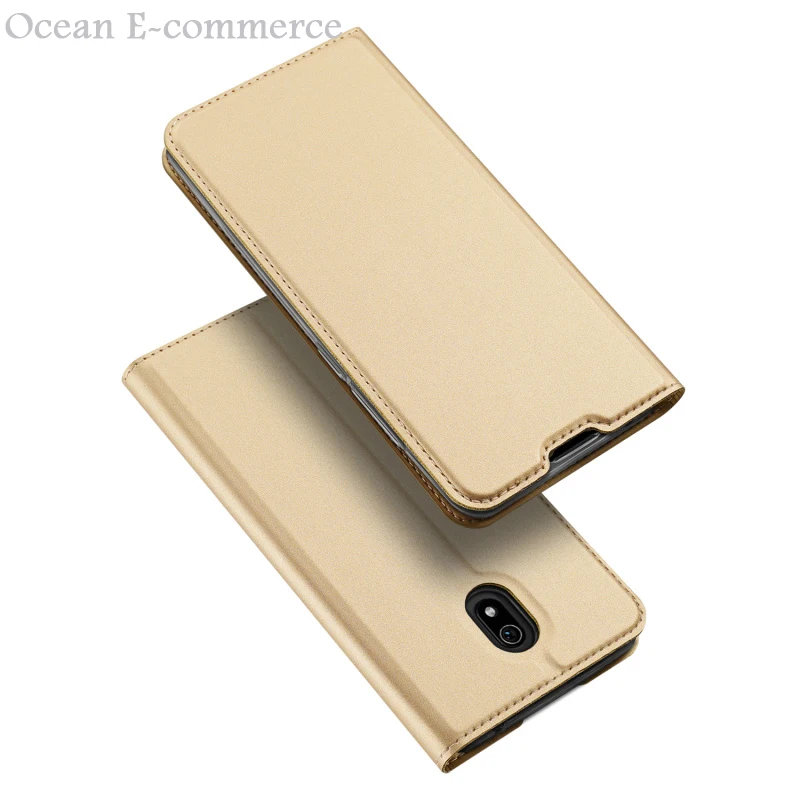 

High Quality Skin Touch Pu Leather Case For Xiaomi Redmi 8a Capa Luxury Thin Flip Card Slot Stand Cover For Xiaomi Redmi 8a Case