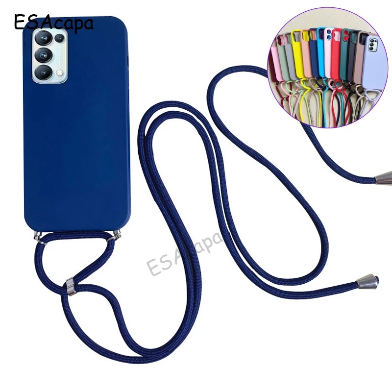 Шейный регулируемый ремешок на шею чехол для троса OPPO Рино 5 4 Pro 5Z 4SE 5G 5F 4F конфеты