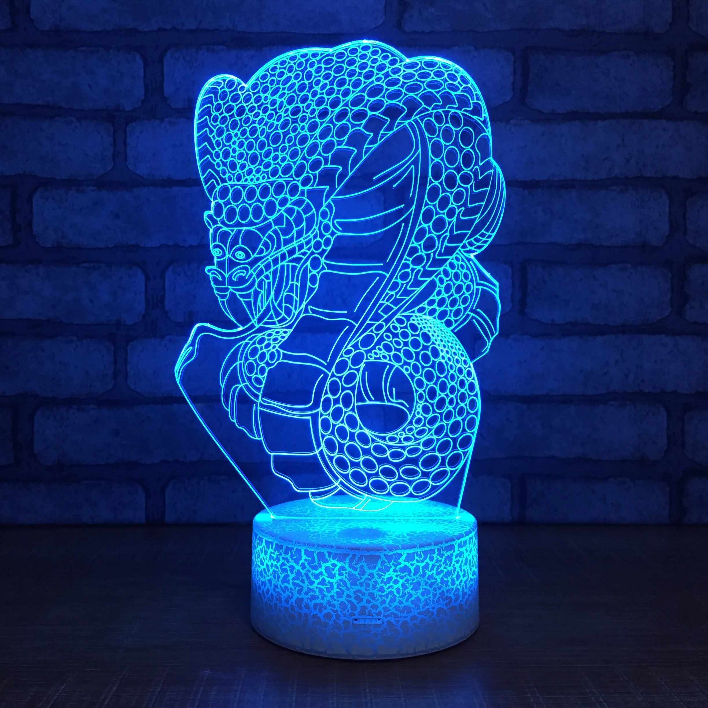 

Snake 3D LED Table Lamp Creative Animal usb Night Lights Touch Remote Control Bedroom Decoration Lighting Bluetooth speaker Lamp