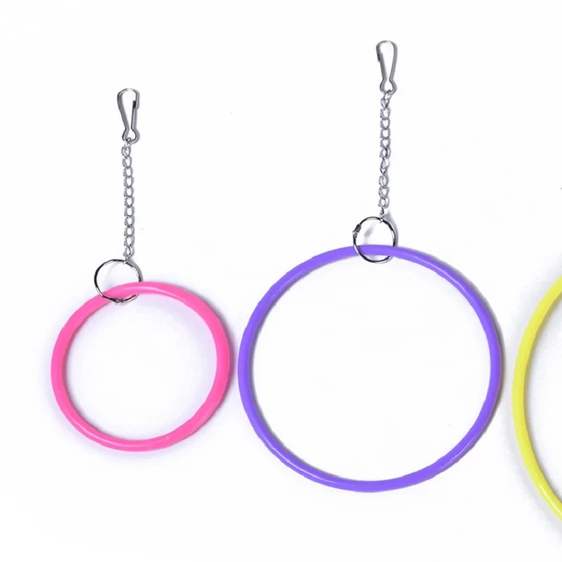 Птица Попугай игрушки Жевательная игрушка Висячие качели кольца для птиц