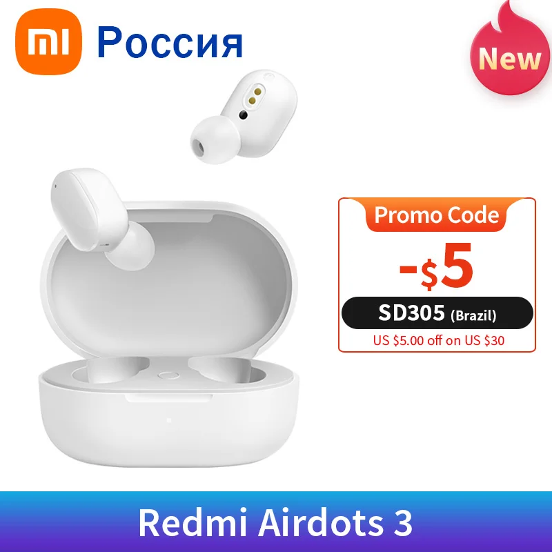 2021 Xiaomi Redmi AirDots 3 True Wireless Bluetooth гарнитура для быстрой зарядки наушники стерео бас 5 2