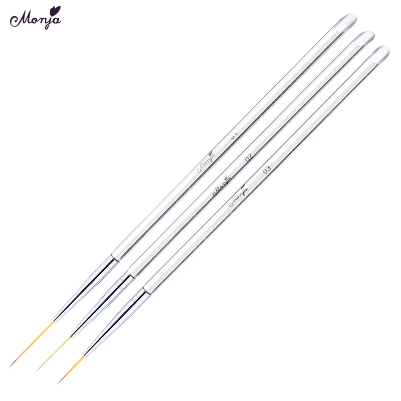 Monja 3 шт./компл. акриловый лак для ногтей с двумя концами УФ гель удаления ручки