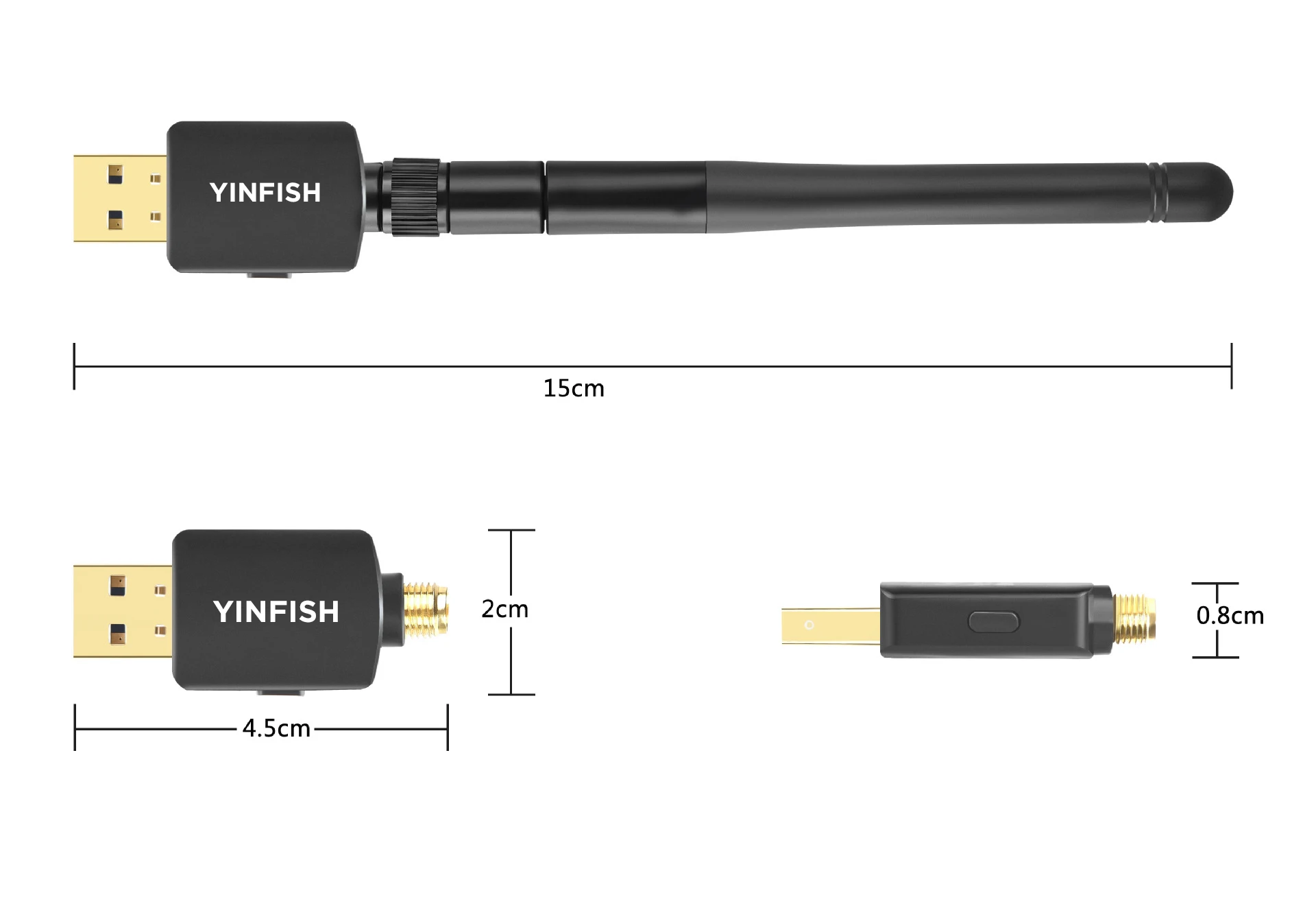 YINFISH Usb беспроводной Bluetooth 4 0 музыкальный стерео приемник адаптер ключ аудио