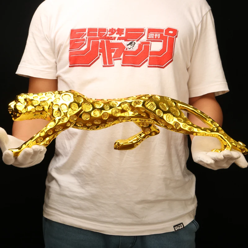 Современная абстрактная скульптура Золотой Пантеры Геометрическая статуя тигра