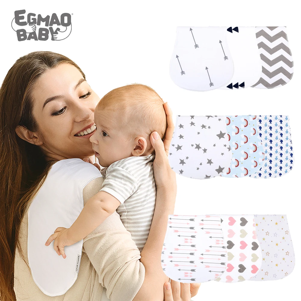 

Baby Bibs Burp Cloths for Baby Boys and Girls Ultra Absorbent Burping Cloth Unisex Fashion Newborn Towel 100% Organic Cotton Bib