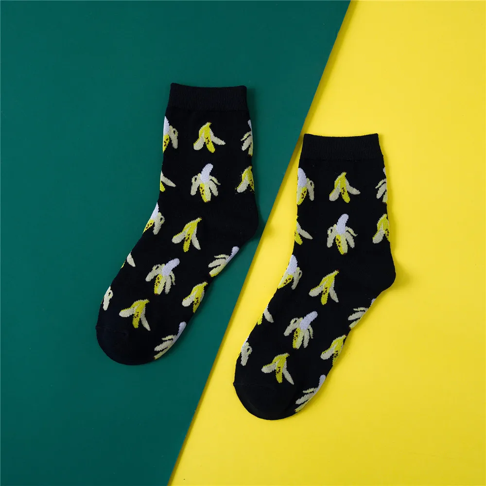 

Spring and Summer Tropical Fruit Personality Trendy Socks Avocado Pineapple Cotton Tube Ladies Socks