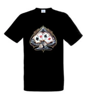 new design short sleeve vintage t shirts fruit of the loom t shirt poker dice biker zocker motif slim fit tee shirt classic