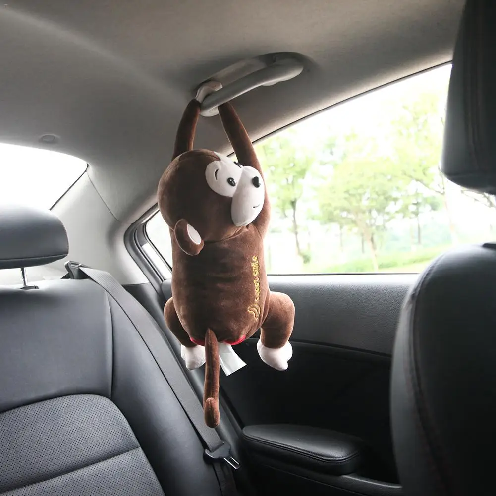 Милая обезьяна Портативная Домашняя тканевая коробка для офиса Авто Коробка