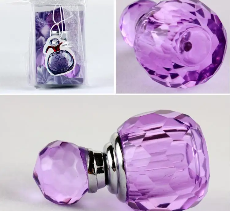 K9 Crystal Handicrafts Perfume Bottle Shape Baby Shower Gift Purple and Pink Wedding Favors Decoration Wholesale | Дом и сад