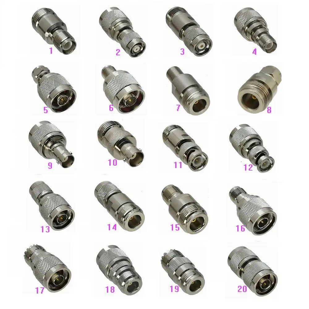 Переходник N на UHF PL259 SO239 / BNC F TV/TNC/с штекером типа папа и мама радиочастотный