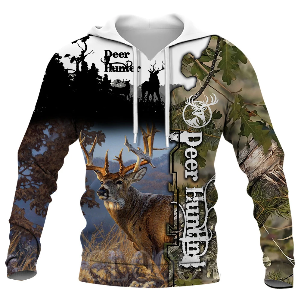 

CLOOCL Deer Hunting Hoodie 3D All Over Printed Wild Boar Autumn Unisex Long Sleeve Hooded Casual Style Pullover Sudadera Hombre