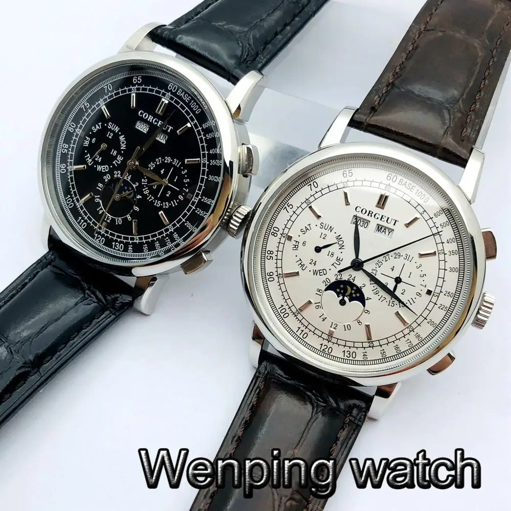 Часы наручные corgриста Мужские автоматические люксовые серебристые розовое