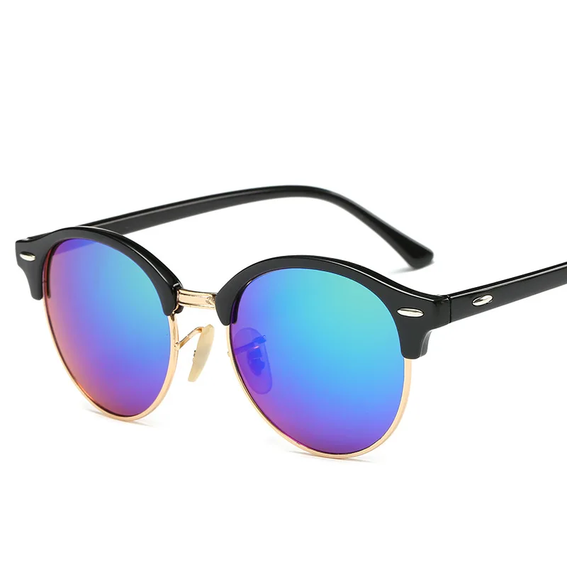 hot fashion sunglasses women popular brand designer retro men summer style sun glasses rivet frame colorful coating shades free global shipping