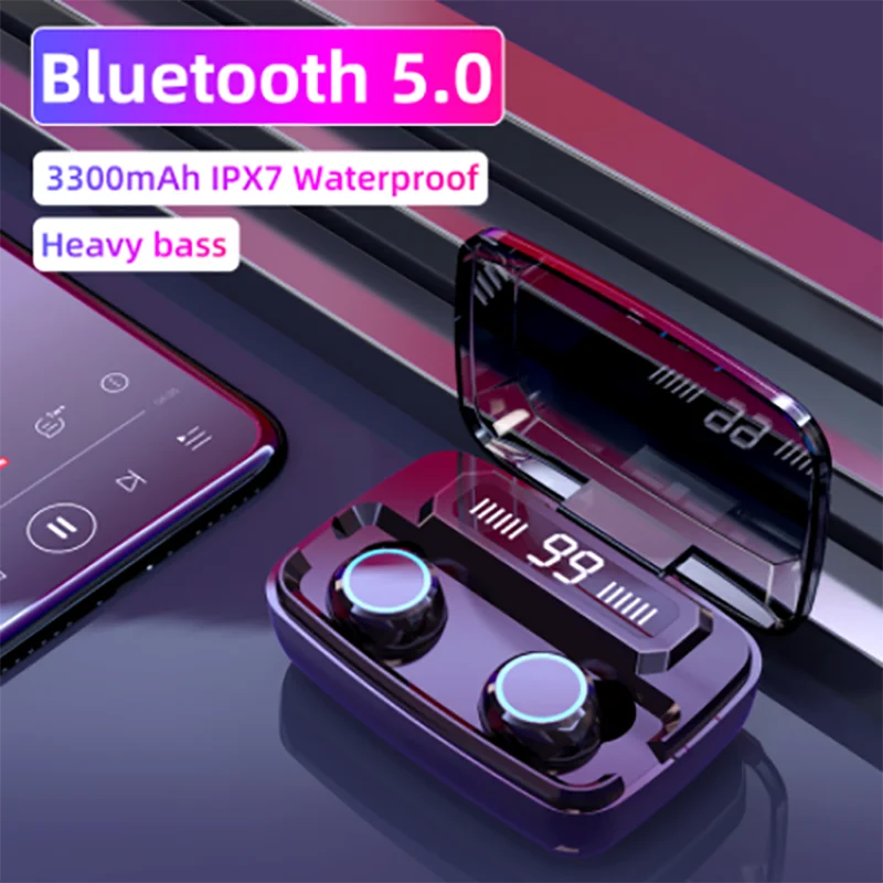 M11TWS сенсорная Беспроводная bluetooth гарнитура для упражнений HiFi 4000 мА