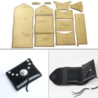1 Набор кожаных ремесленных модных коротких бумажников, сшитых узоров, твёрдых акриловых и крафт-бумажных трафаретов, шаблон 11 см * 9,5 см