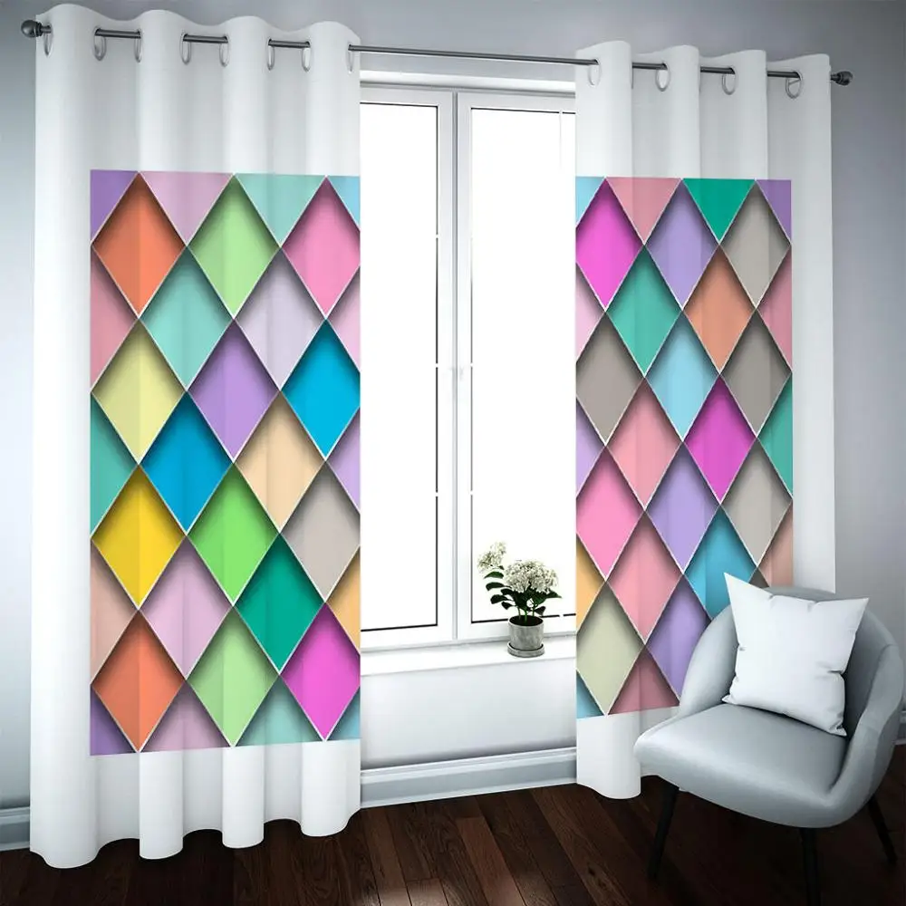 Пользовательские товары для дома 3D стереоскопические шторы геометрические