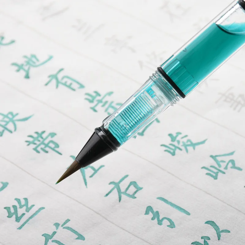 Прозрачная кисть для каллиграфии Piston Filler мягкая коричневая щетка волос ручка с