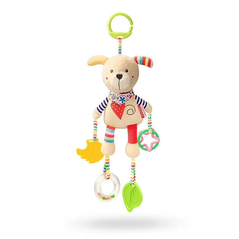 Dog Новая детская коляска, подвесная игрушка, милые животные, плюшевая кукла, кроватка, кровать, подвесные погремушки для новорожденного ребенка, прорезыватель, мягкие игрушки, инструмент для сна - Цвет: Dog
