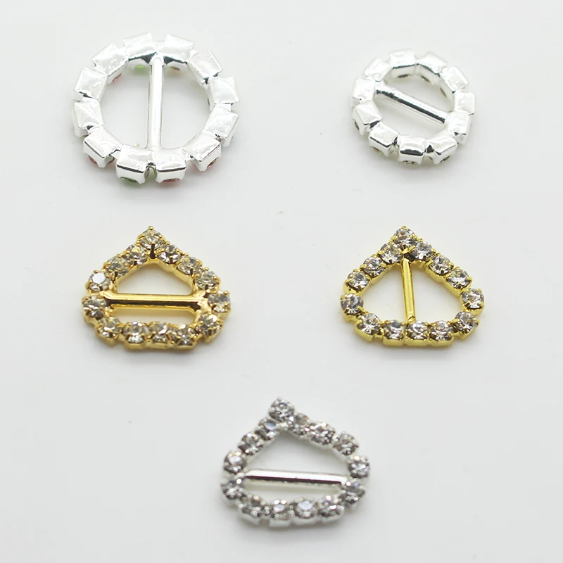 10 pieces / piece of peach heart metal rhinestone buckle wedding decoration children hair accessories crafts sewing | Дом и сад