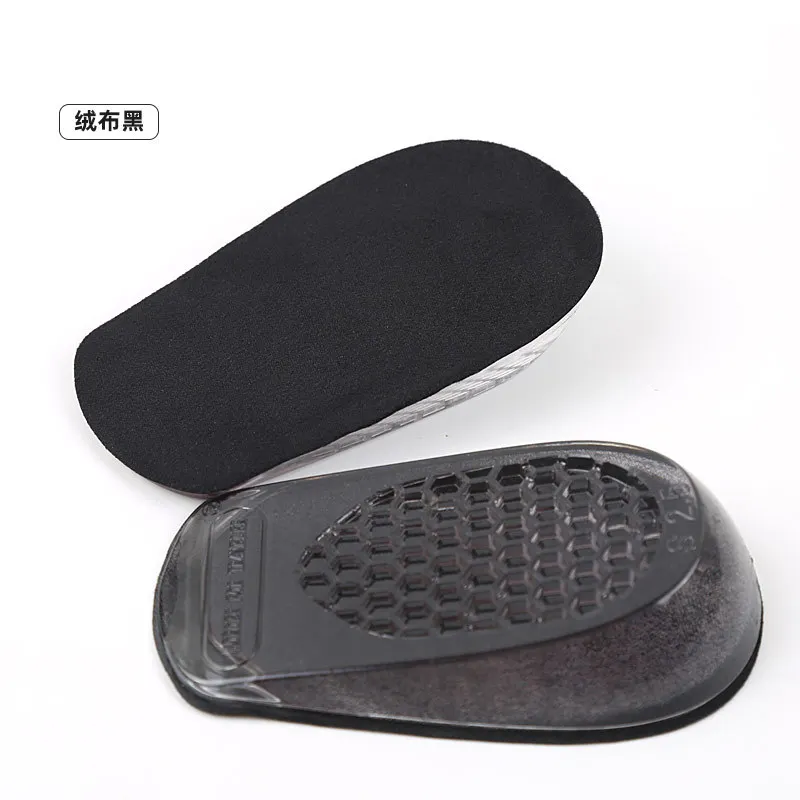 

1 Pair Orthopedic Insoles High Quality Men Women Height Increase Massaging Invisible Half Silicone Foot Pad Shoe Lift Feet Care