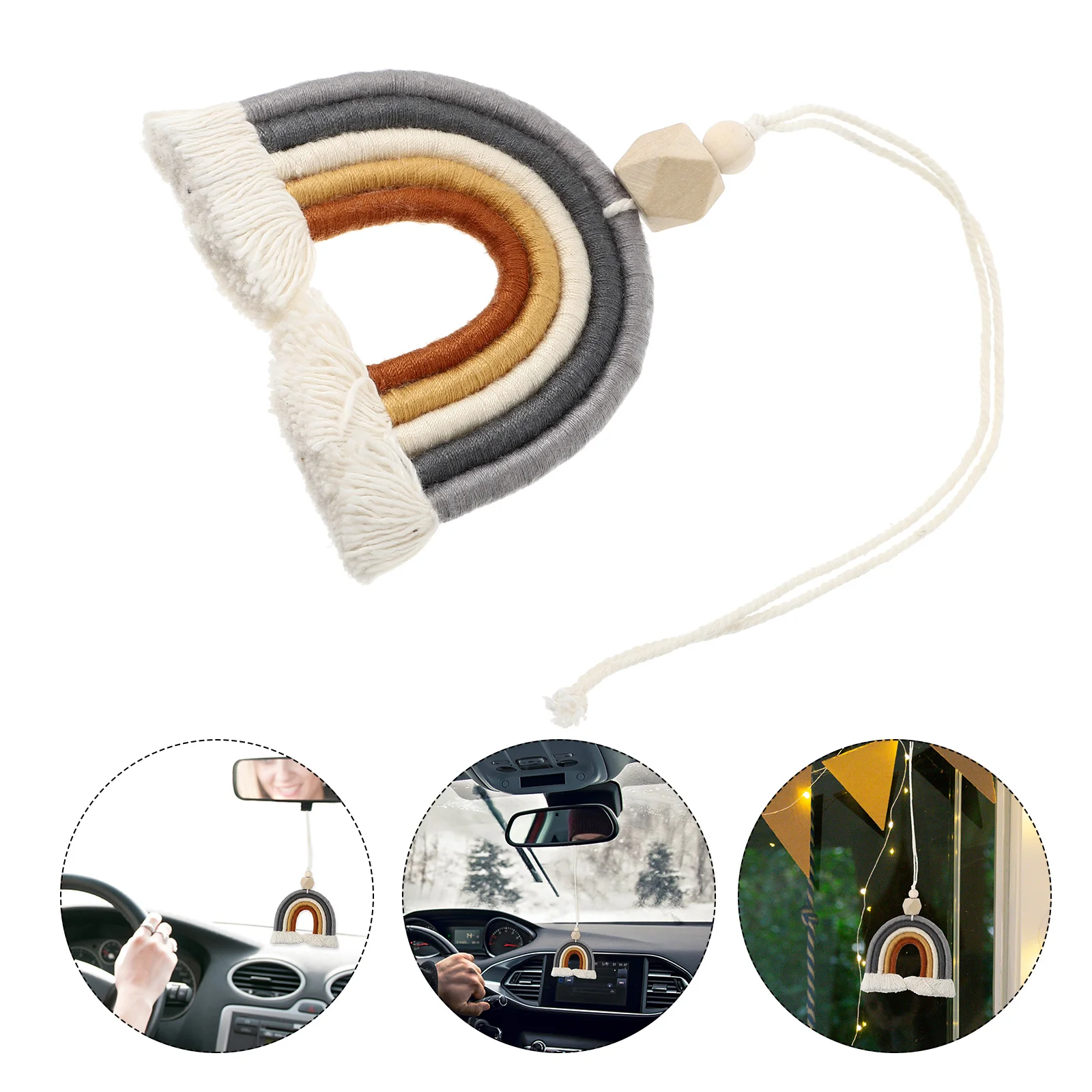 

Nordic Car Room Rainbow Hanging Decoration Rainbow Wall Hanging Decor Scandinavian Kid Room Decoration Auto Interior Accessories