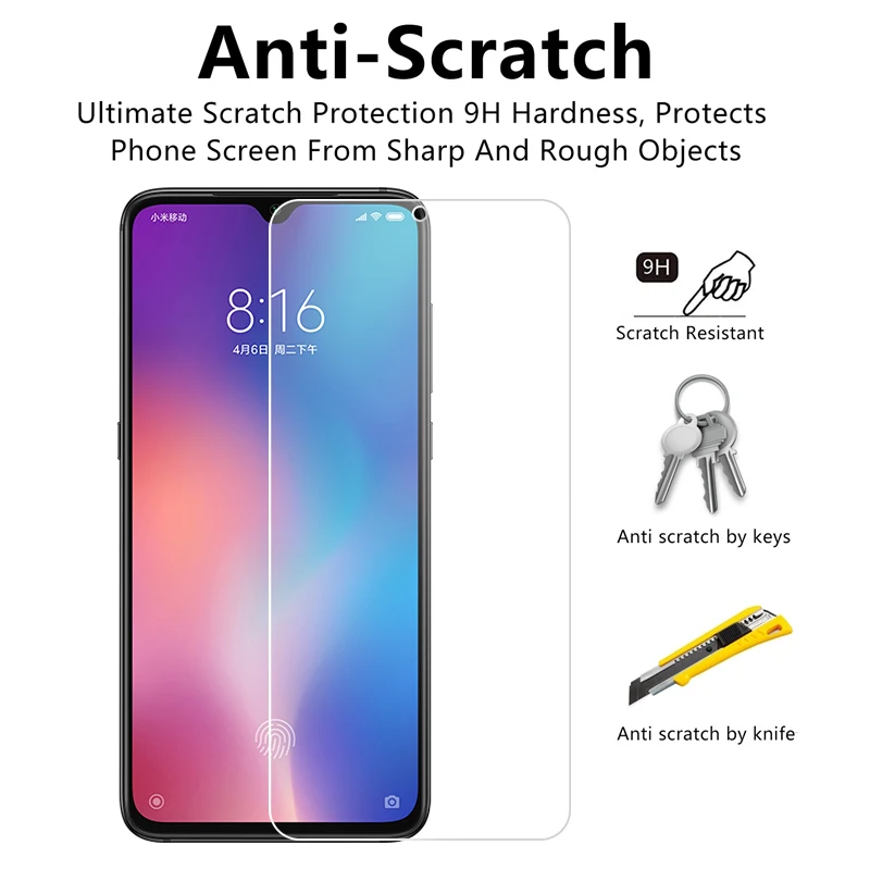 Защитное стекло для экрана Xiaomi mi 9 SE 9T Pro A3 A2 A1 Glas Red K20 7A Note 7 профессиональная