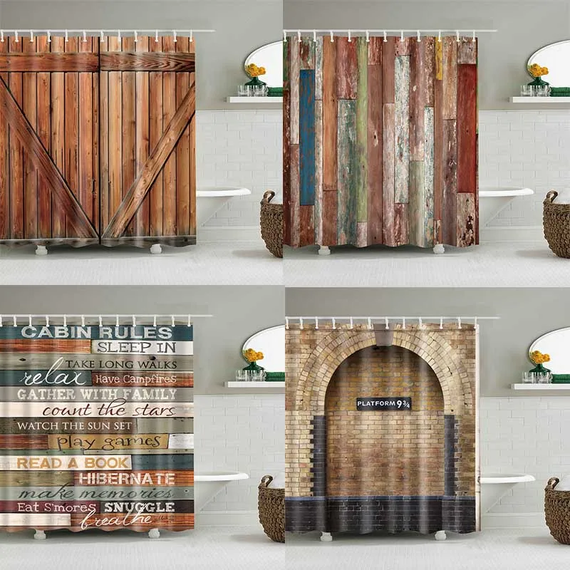 Настенный душ Шторы занавеска для ванной с геометрическим рисунком Ванная