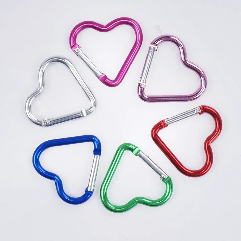 

Bold With Lock Heart Shape Carabiner Quick Hanging Carabiner Hanging Buckle Aluminum Alloy With Lock