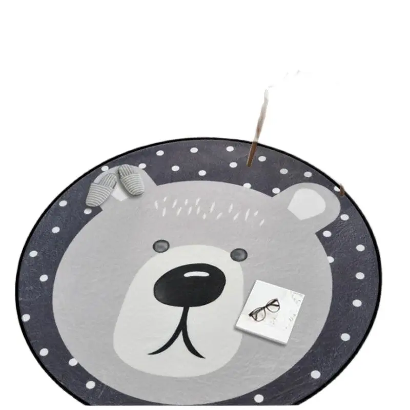 Воздушный поцелуй Мультяшные животные круглый ковер для гостиной медведь лиса