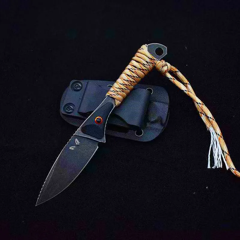 

OEM Fixed 400C blade BM 15200 outdoor tactical light hunting camping survival self-defense belt K sheath karambit straight knife